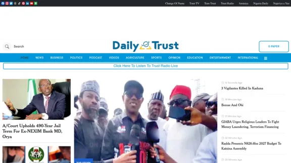 Captura de Daily Trust