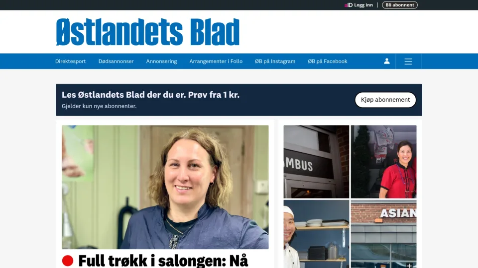 Captura de Østlandets Blad