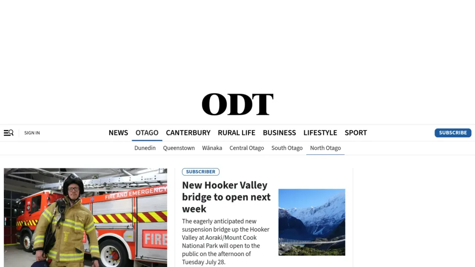 Captura de Oamaru Mail