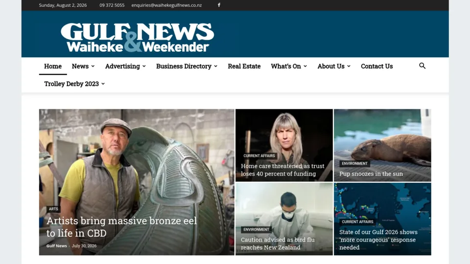 Captura de Waiheke Gulf News