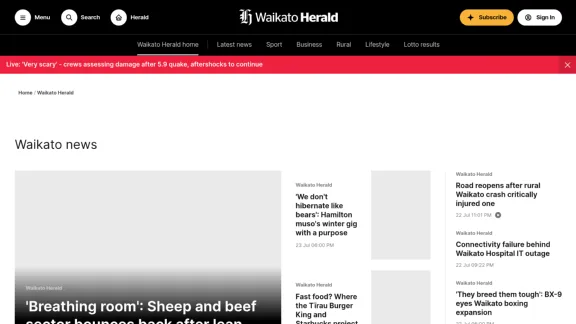 Captura de Waikato Herald