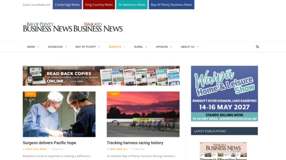 Captura de Waikato Business News