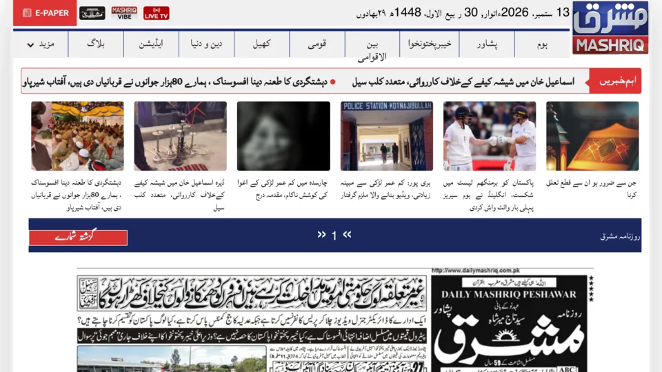 Captura de Daily Mashriq