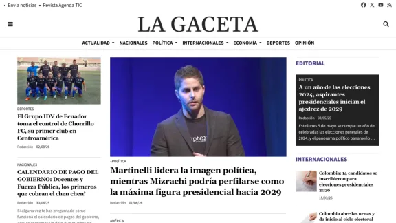Captura de La Gaceta de Panamá