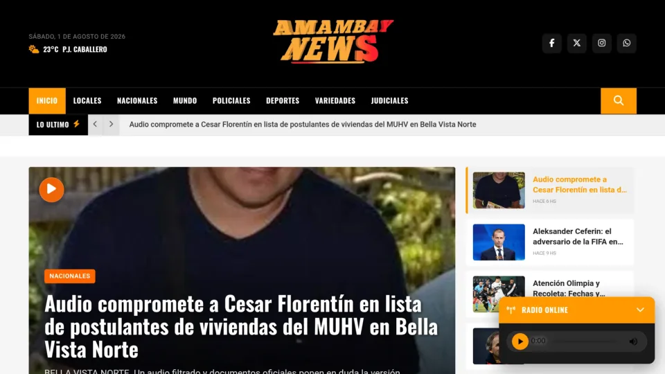 Captura de Amambay News