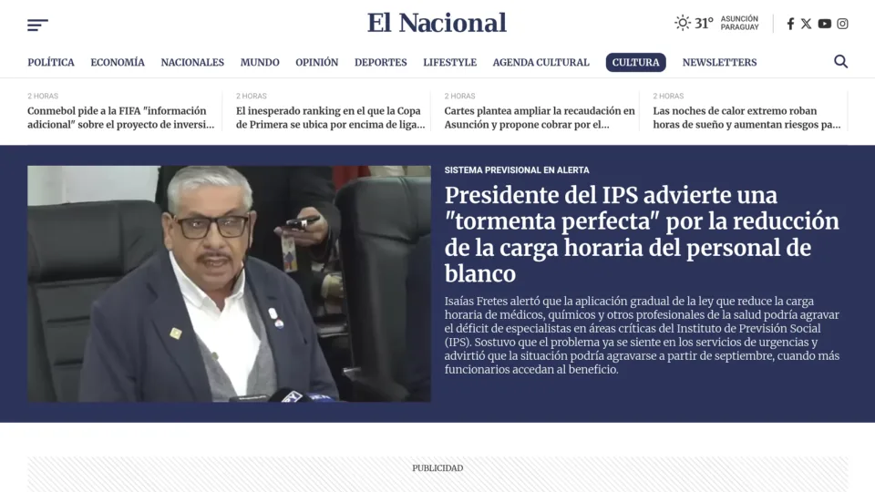 Captura de El Nacional
