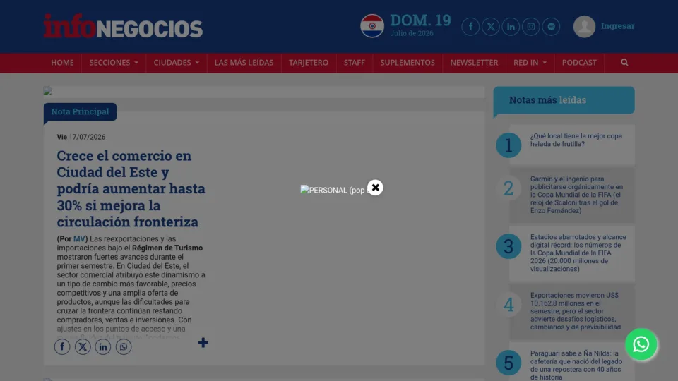 Captura de InfoNegocios