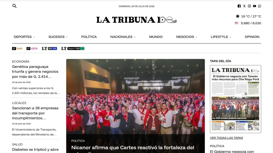 Captura de La Tribuna