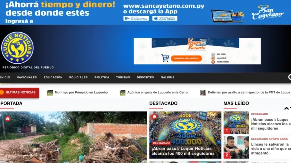 Captura de Luque Noticias