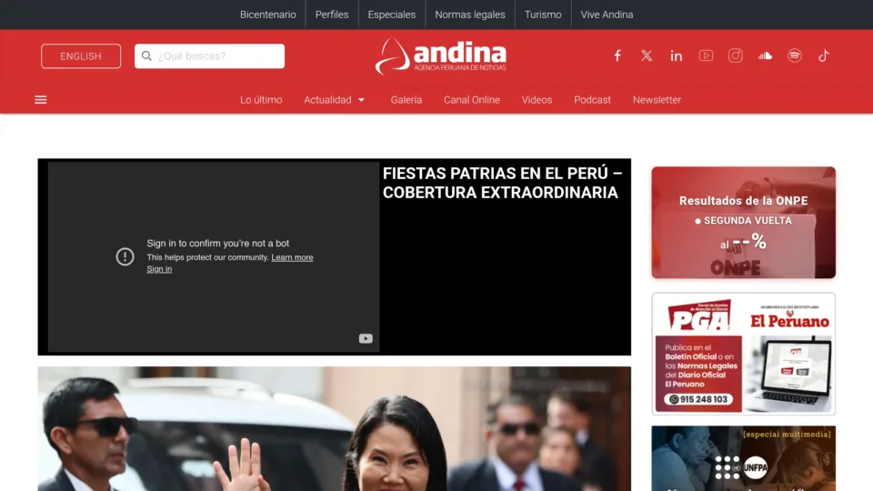 Captura de Andina