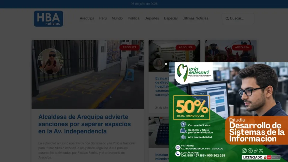 Captura de HBA Noticias