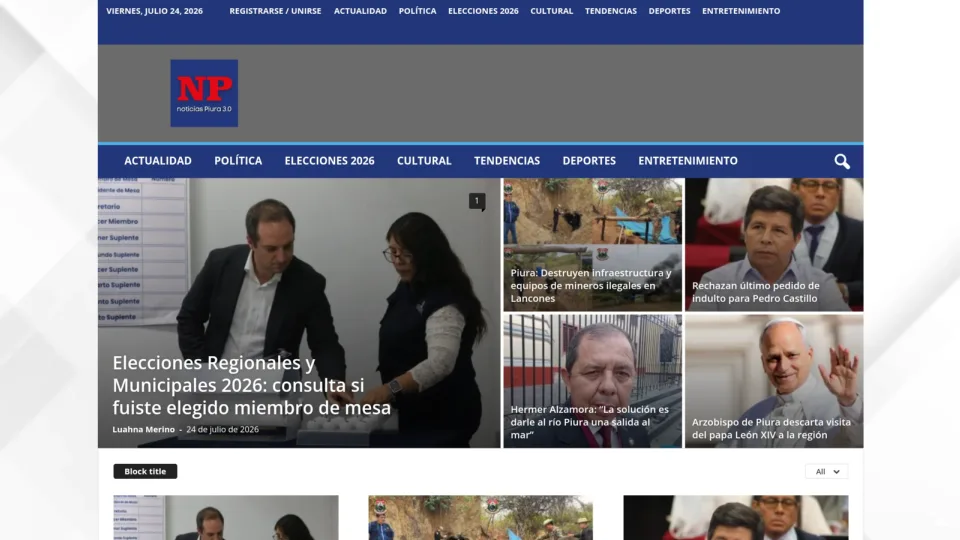 Captura de Noticias Piura 3.0