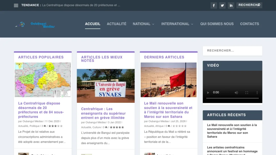 Captura de Oubangui Médias