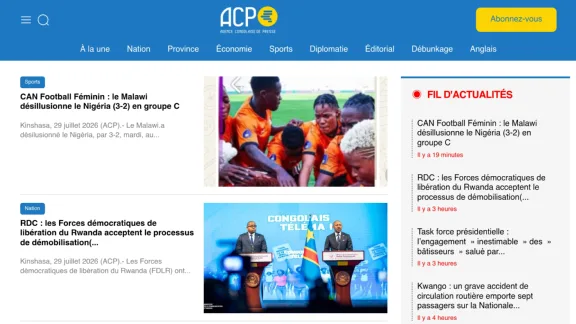 Captura de Agence Congolaise de Presse