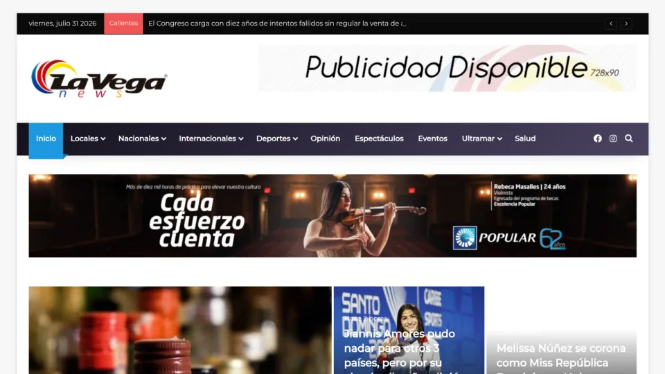 Captura de La Vega News