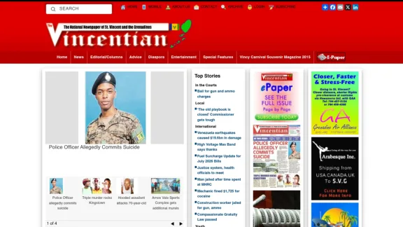 Captura de The Vincentian