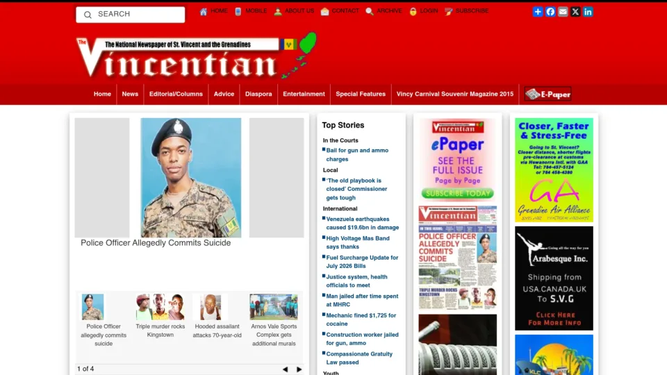 Captura de The Vincentian