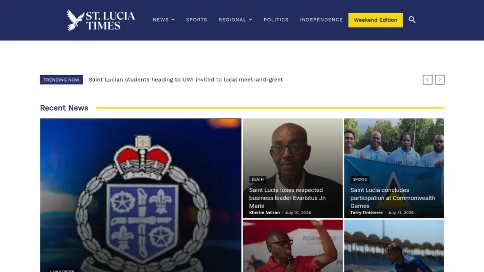Captura de St Lucia Times