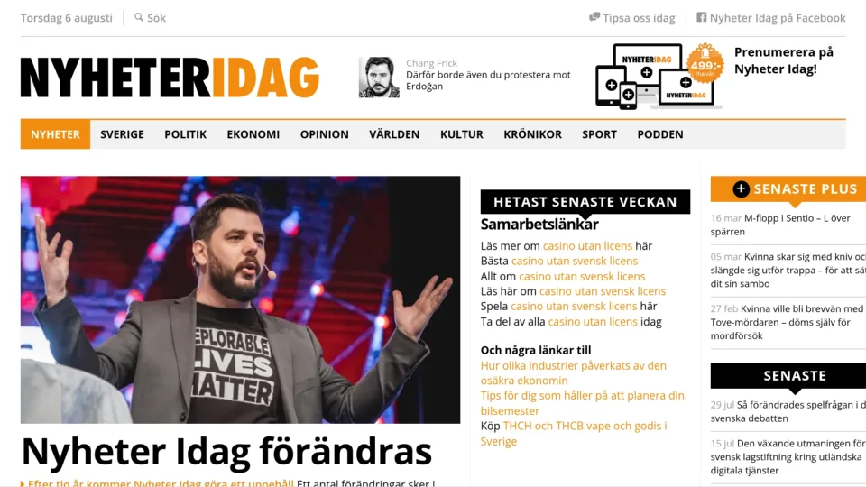 Captura de Nyheter Idag