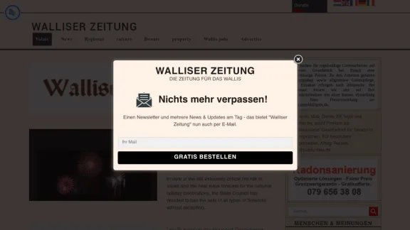 Captura de Walliser Zeitung