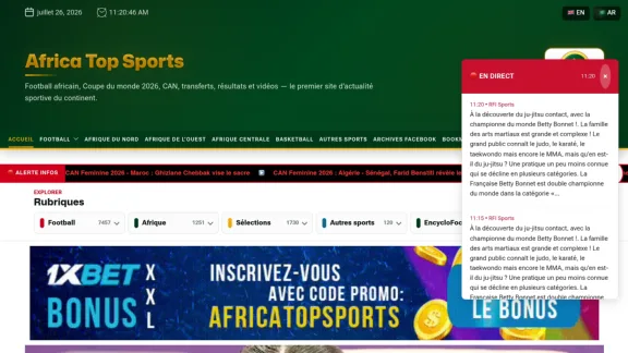 Captura de Africa Top Sports