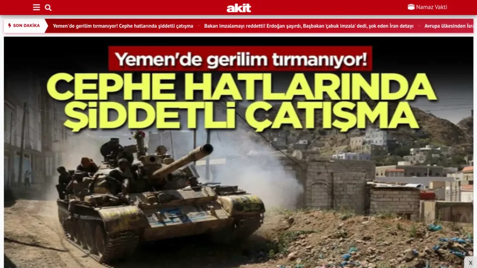 Captura de Yeni Akit