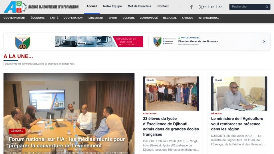 Captura de Agence Djiboutienne d’Information