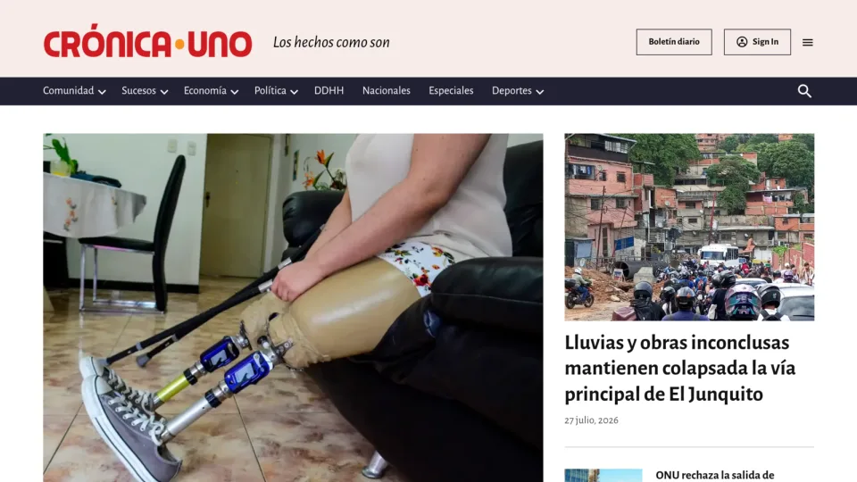 Captura de Crónica Uno