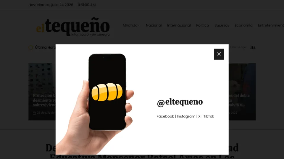 Captura de El Tequeño