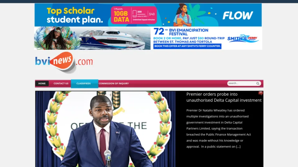 Captura de BVI News