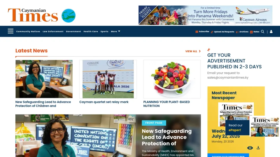 Captura de Caymanian Times