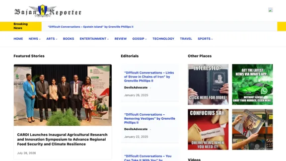 Captura de Bajan Reporter