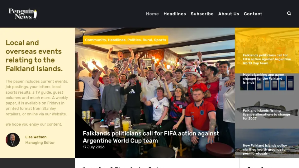 Captura de Penguin News