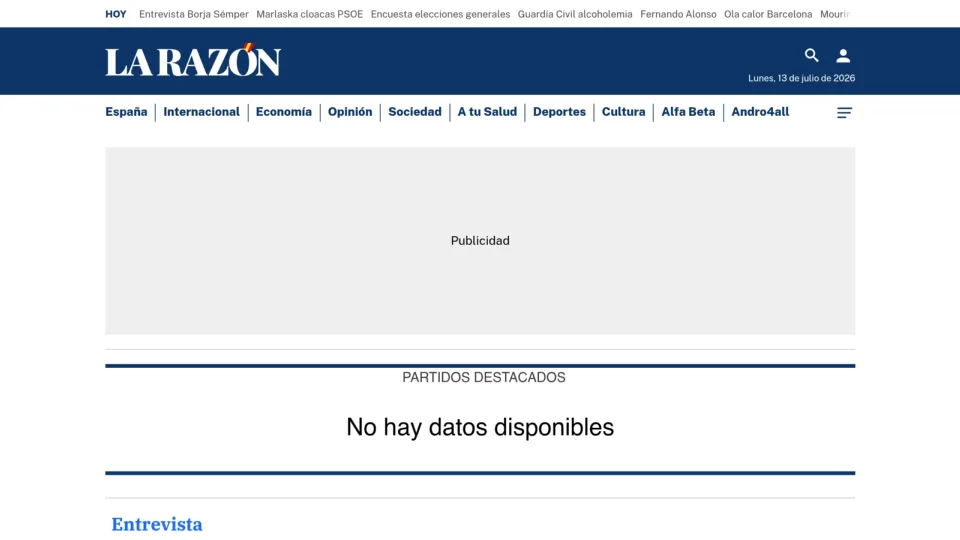 Captura de La Razón
