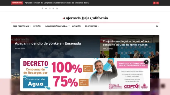 Captura de La Jornada de Baja California