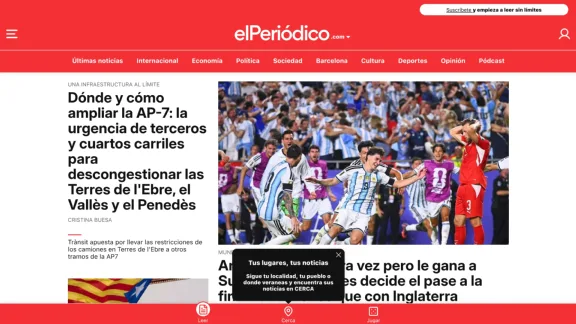 Captura de El Periódico de Catalunya