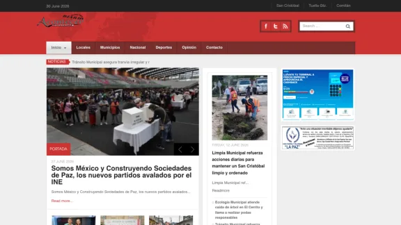 Captura de Acontecer Chiapaneco