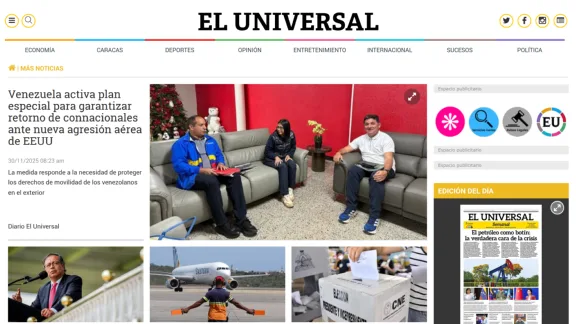 Captura de El universal