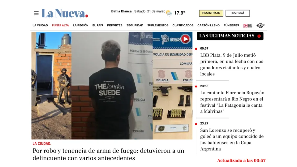 Captura de La Nueva
