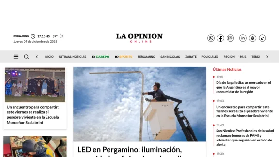Captura de La Opinión de Pergamino
