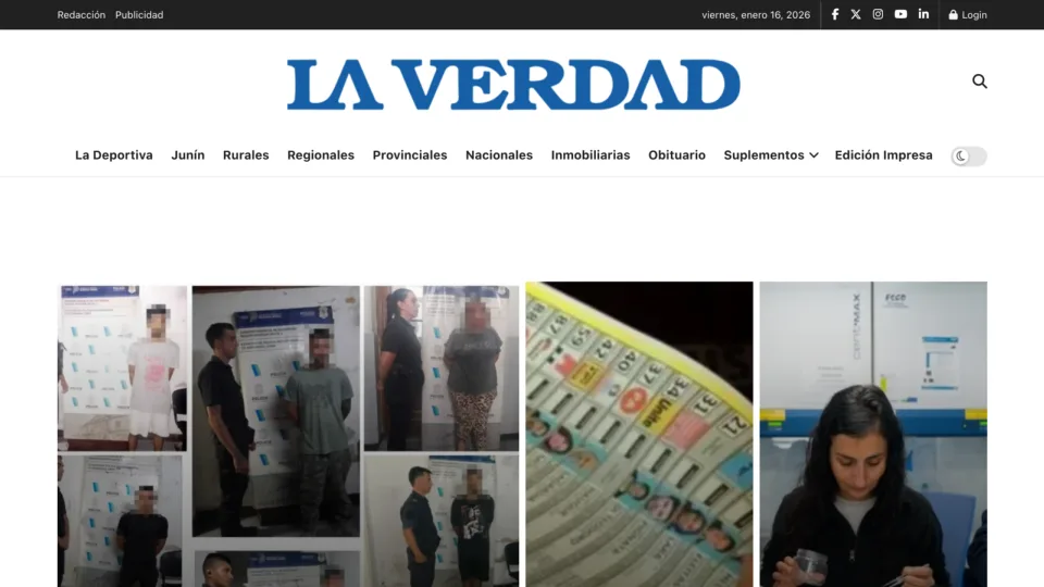 Captura de La Verdad