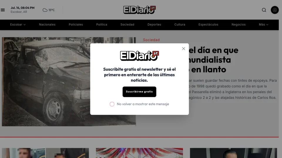 Captura de El Diario de Escobar