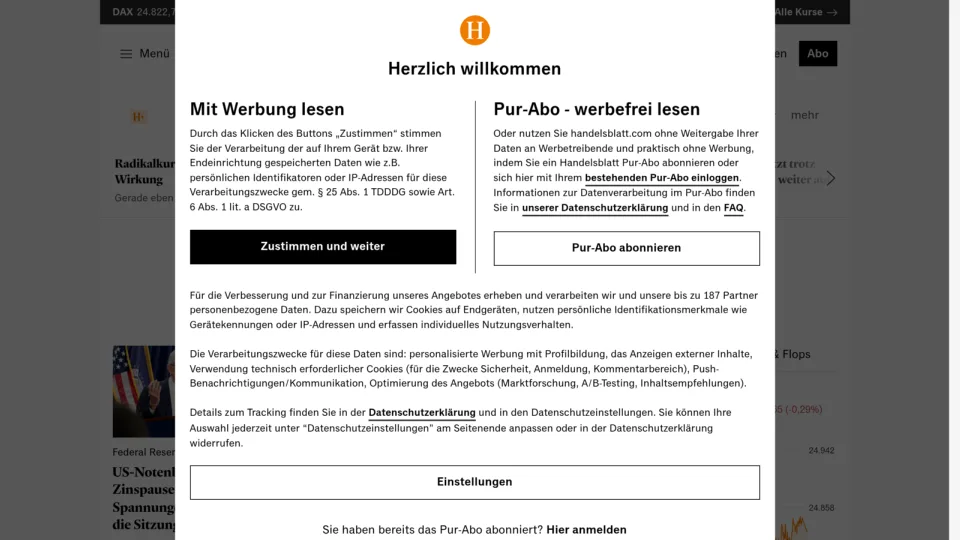 Captura de Handelsblatt