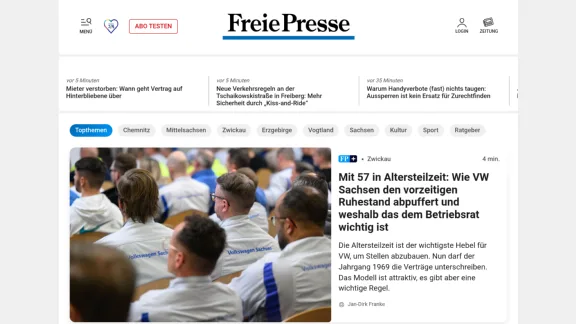 Captura de Freie Presse