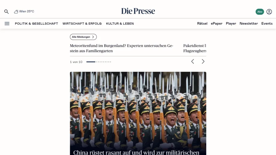 Captura de Die Presse