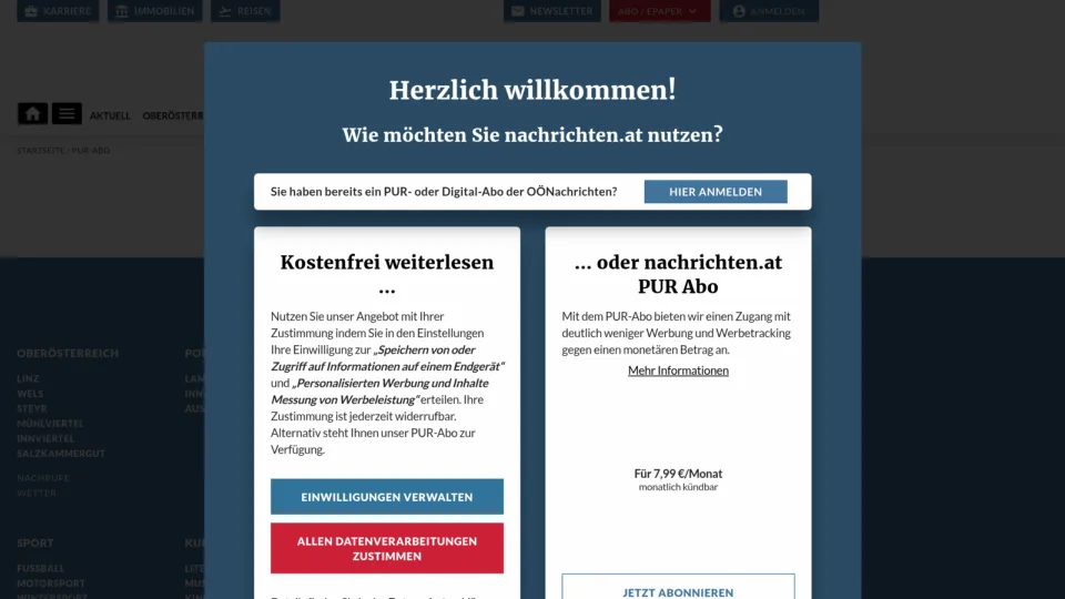 Captura de Oberösterreichische Nachrichten
