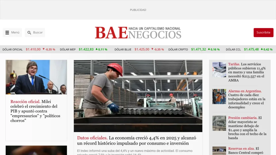 Captura de BAE Negocios