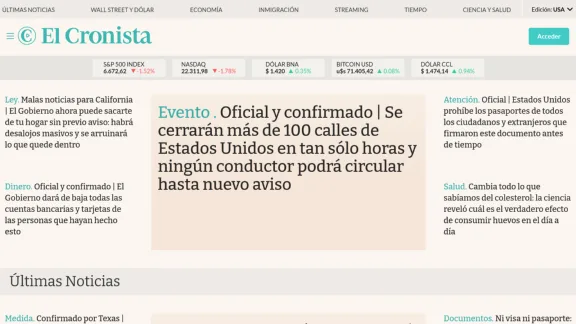 Captura de El Cronista