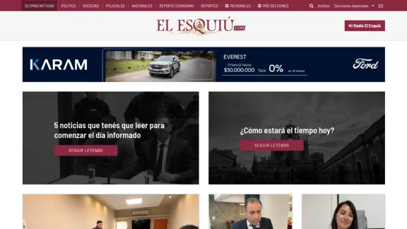 Captura de El Esquiú