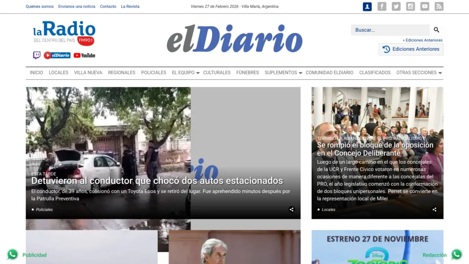 Captura de El Diario del Centro del País